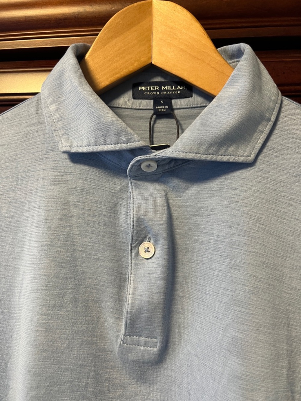 New Peter Millar Crown Crafted Smoke Blue Golf ⛳️ Polo Classic 100% Pima Cotton!